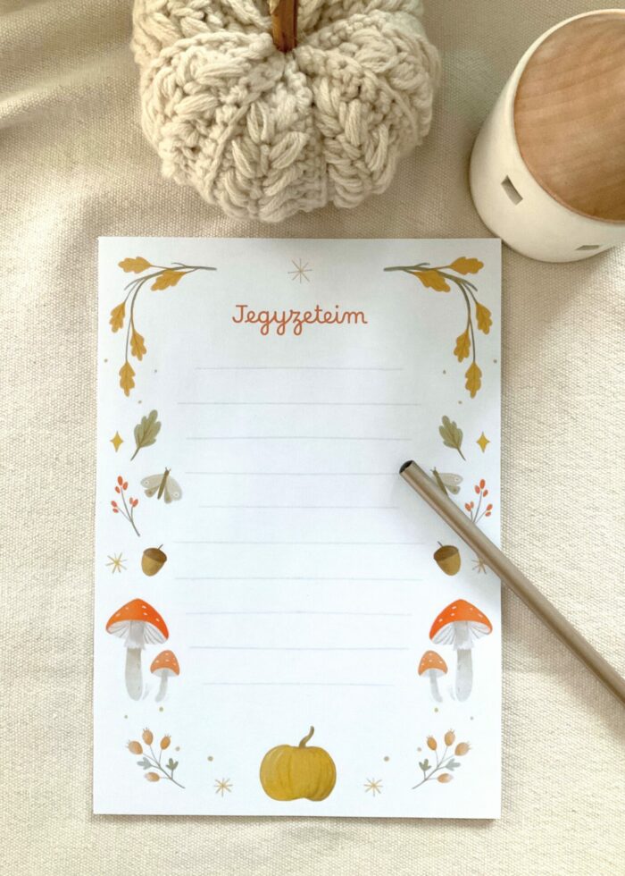 Őszi jegyzettömb.